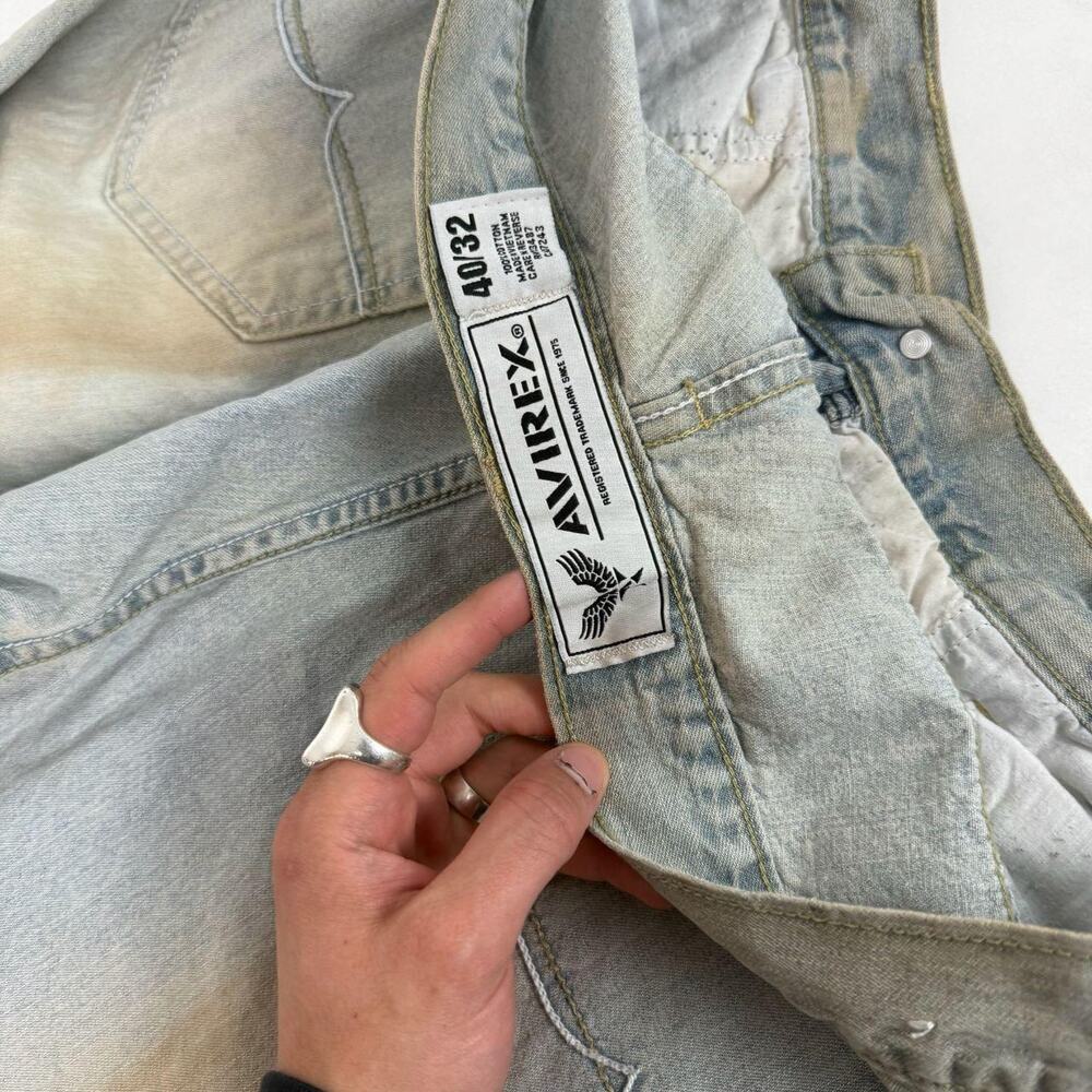 Vintage y2k grunge archive faded mudwash avirex skater rare jeans - Picture 6 of 6